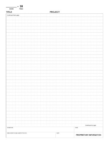 BookFactory Extra Large Lab Notebook - 96 Pages (.25