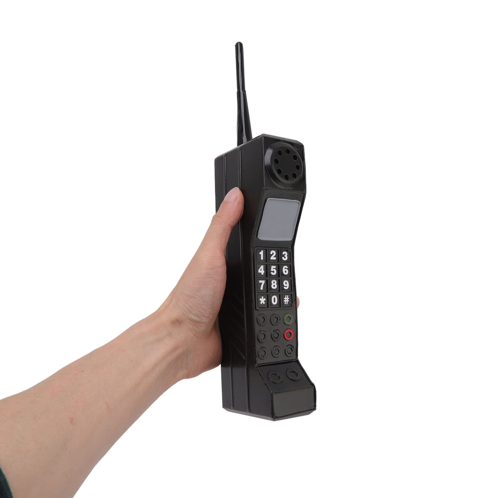 Vintage 90s Retro Cell Phone Prop - Black Classic Mobile Phone Model for 80s 90s Themed Party Decor, Home & Office Desktop Decoration - Perfect for Nostalgic Displays, Photography Backdrops, and Retro Room Decor
