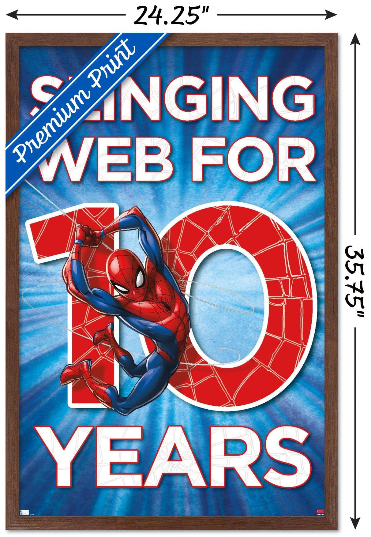 Marvel Spider-Man Happy 10th Birthday Framed Wall Poster - 34