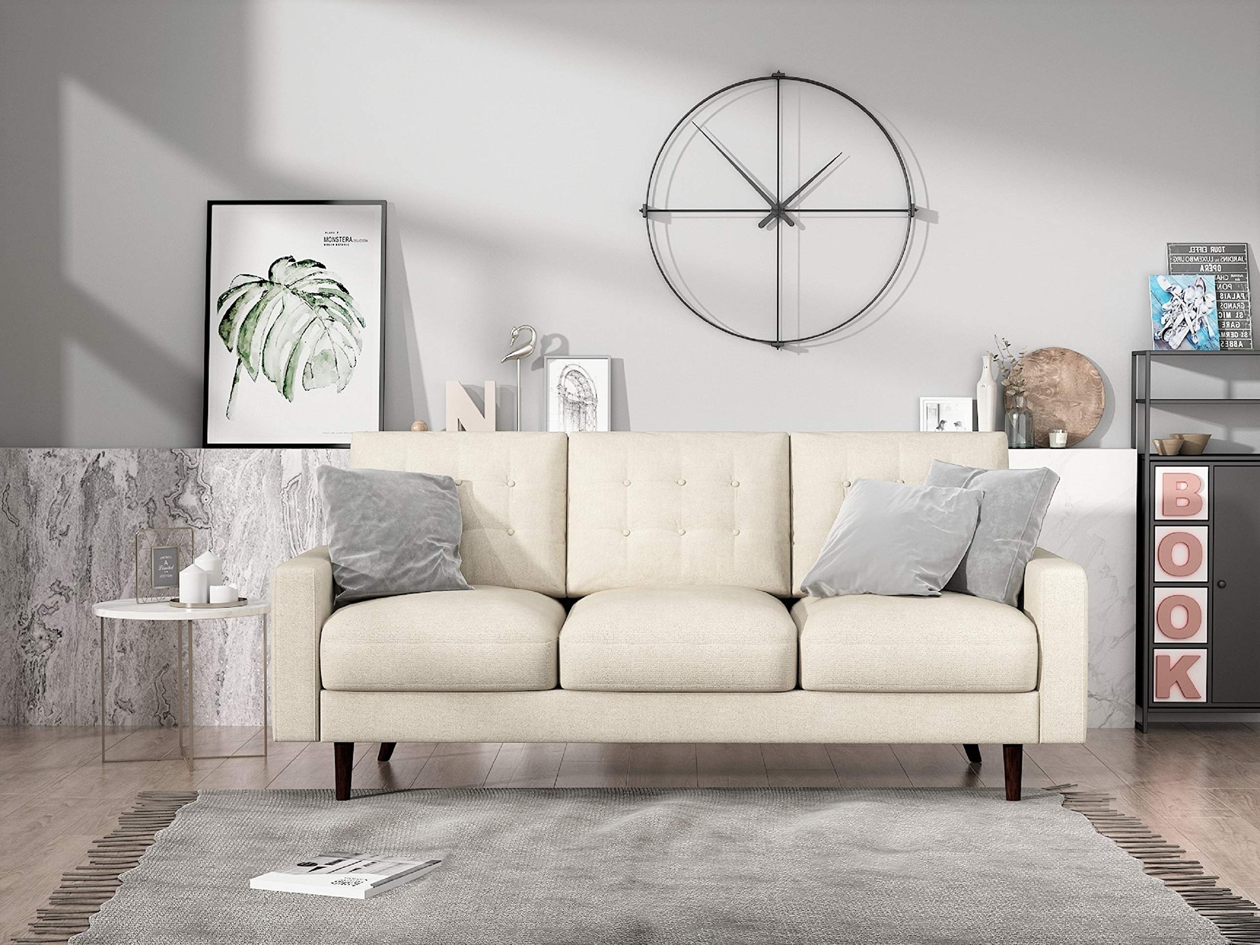 Mid Century Modern Tufted Sofa 71.7