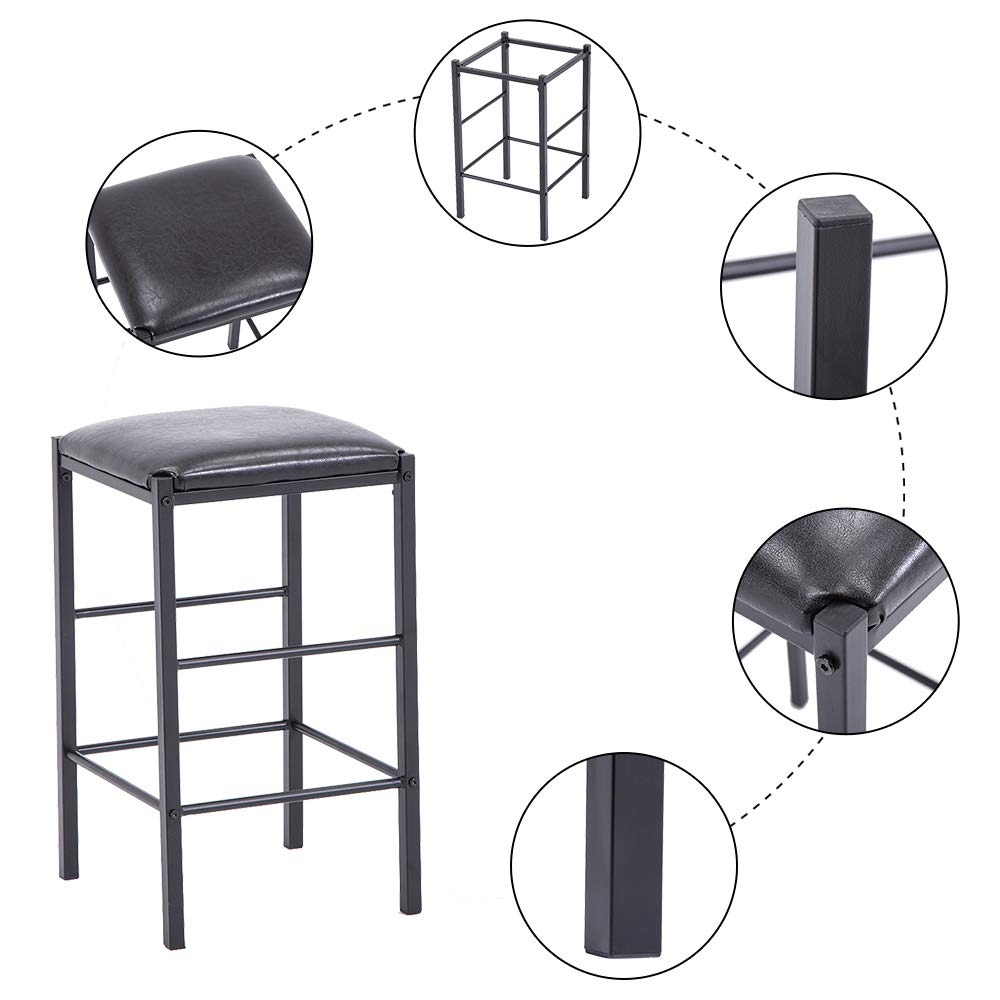 3-Piece Modern Dining Table Set with Marble Tabletop & Wood Chairs - Contemporary Kitchen Breakfast Table for Small Spaces, Apartments, and Cozy Homes
