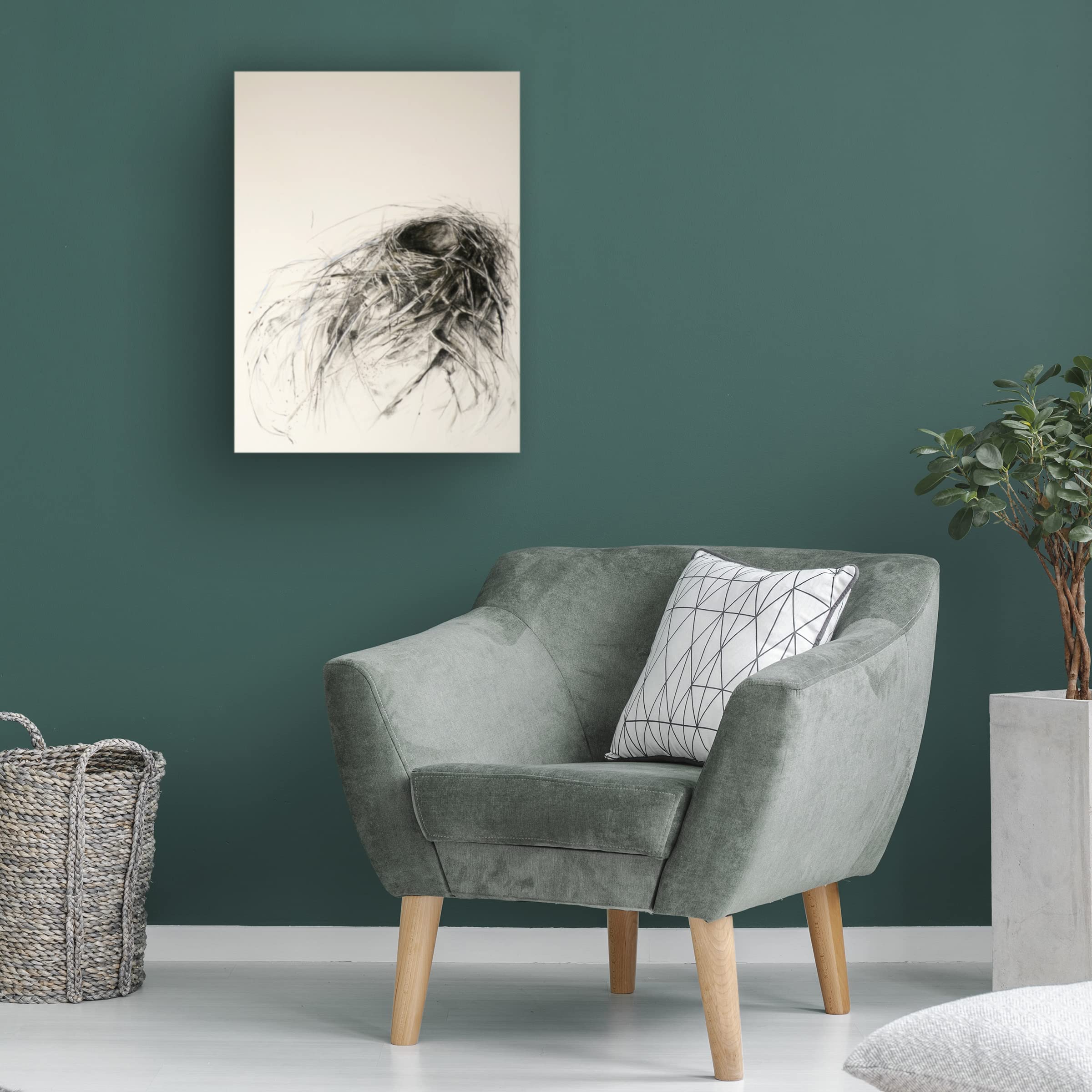 Trademark Fine Art 'Sanctuary' Canvas Wall Art by Kris Ekstrand - Modern Abstract Painting for Living Room, Bedroom & Office Decor