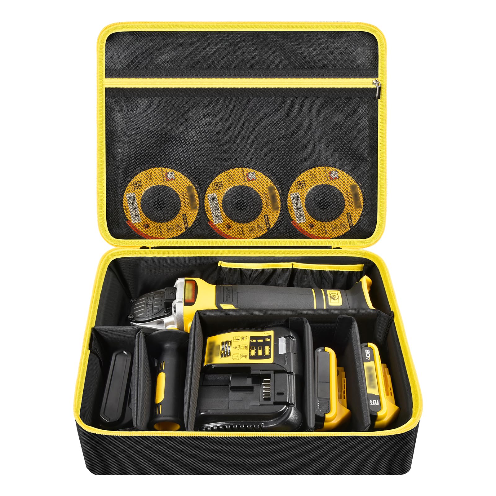 DEWALT 20V MAX & FLEXVOLT ADVANTAGE Angle Grinder Tool Bag - Compatible with DCG413B & DCG416B Models - Storage for Battery Pack, Charger & Glass Cutting Disc - Perfect for Construction Sites & DIY Projects