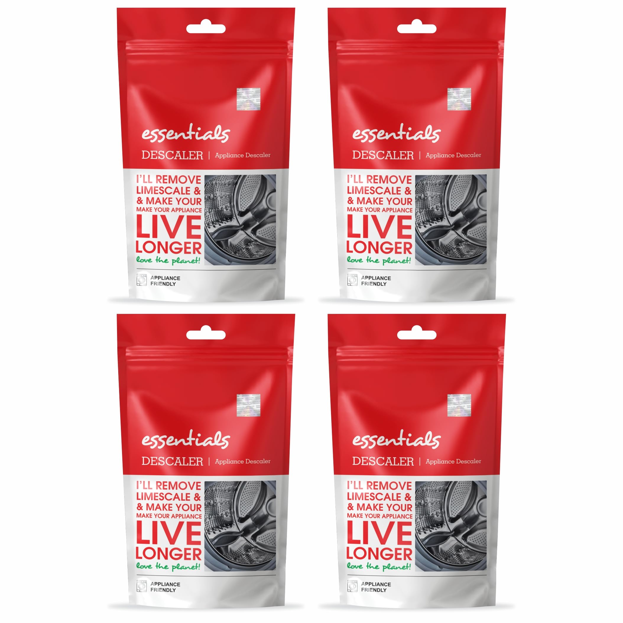 Truzie Washing Machine Cleaner & Descaling Powder - 100g (4 Pack) - Removes Limescale, Odor & Mold for Front Load & Top Load Washers - Perfect for Laundry Maintenance & Appliance Care