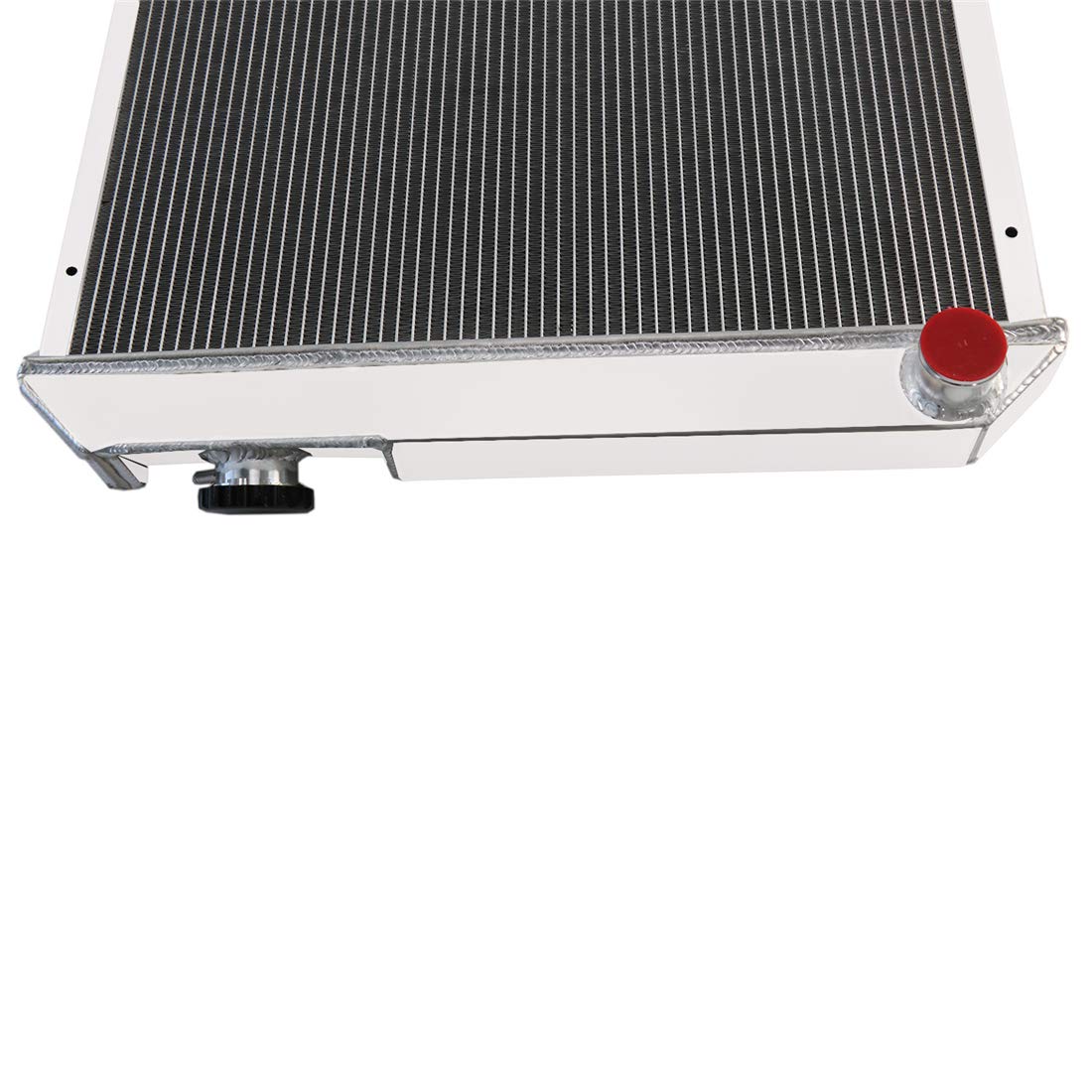 3 Row Aluminum Radiator with Fan Shroud & Thermostat Relay Kit - Compatible with 1961-1966 Chevy C/K C10 C20 C30 K10 K20 Pickup, Suburban & Other GM Models - Perfect for Engine Cooling & Restoration Projects