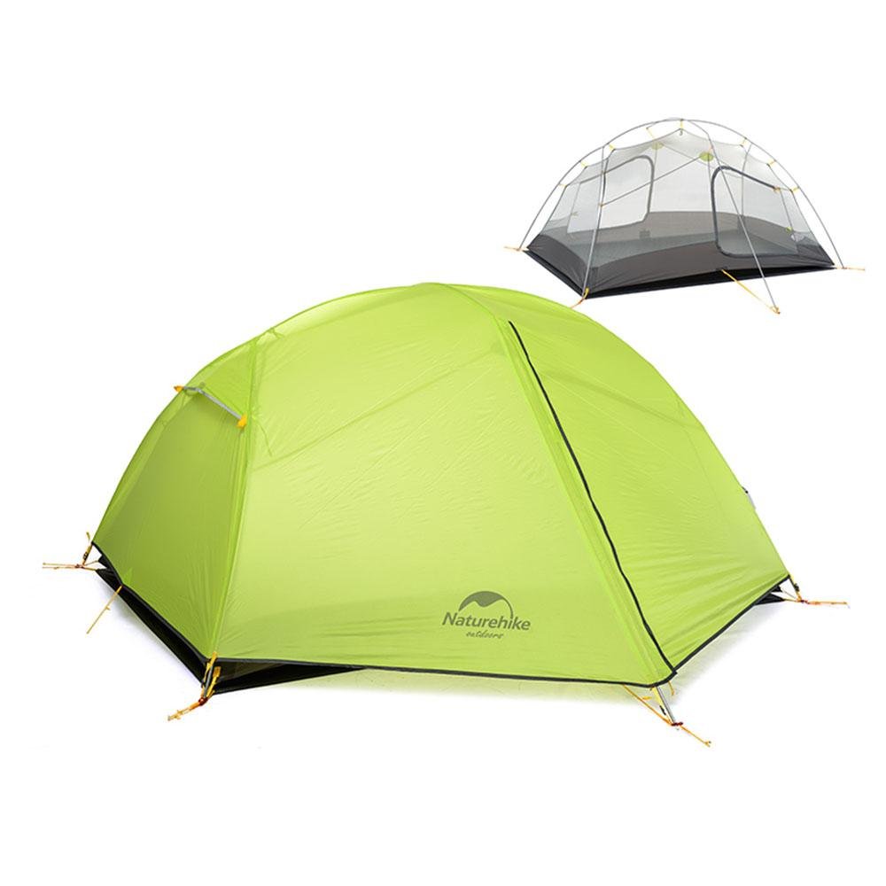 Double Layer Waterproof Aluminum Pole Camping Tent - Green, 2-Person - Perfect for Hiking, Backpacking & Outdoor Adventures