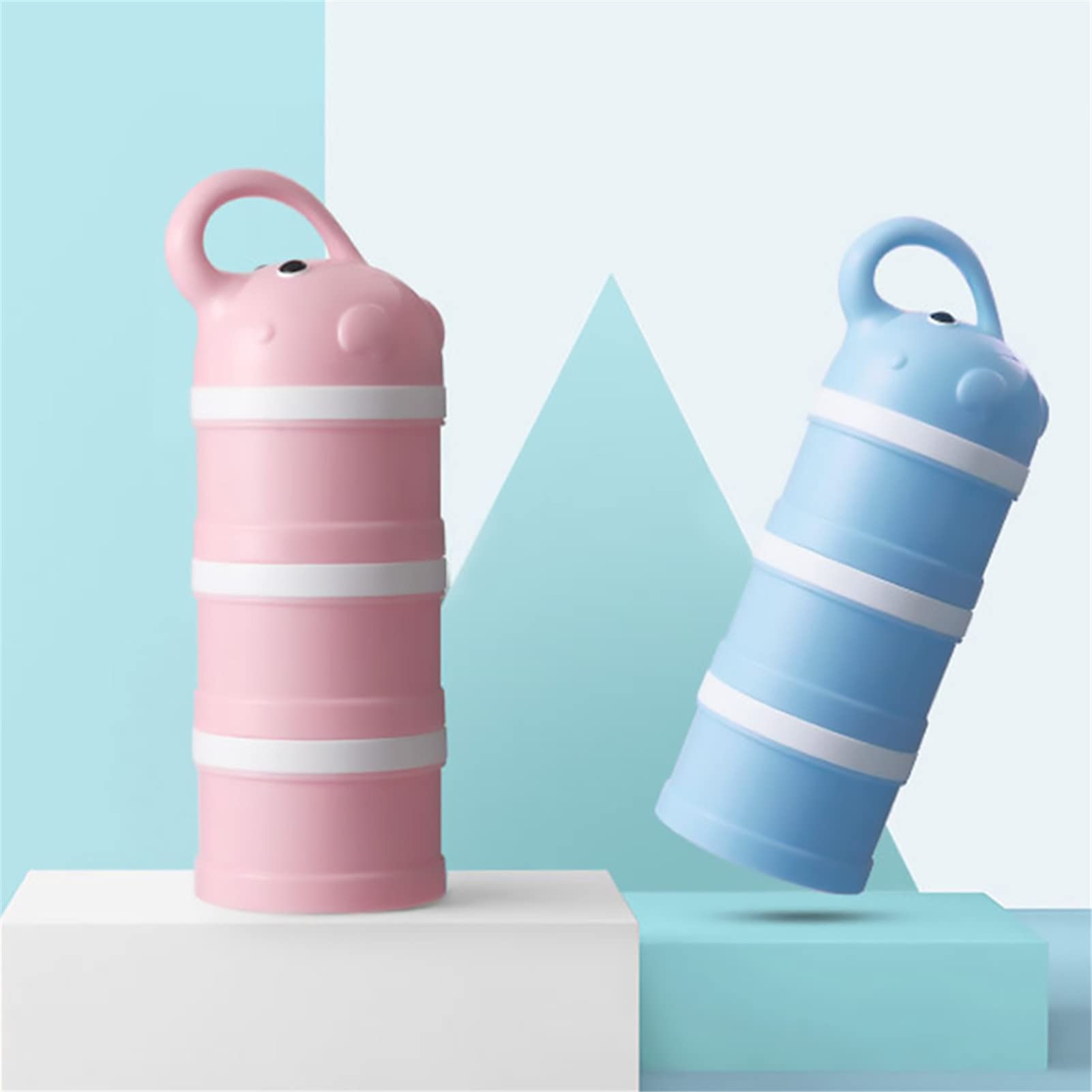 Portable 3-Layer Baby Formula Dispenser - Large Capacity Powdered Milk Container for Travel, Snacks & Storage | BPA-Free & Leak-Proof | Ideal for On-the-Go Parents, Daycare & Outdoor Activities