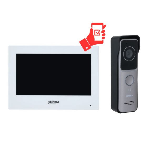 Dahua Video Intercom System with Smartphone App - 7-inch Touchscreen, Weatherproof, Model DHI-7INWHT2311R-WP - Perfect for Home Security, Apartment Entry & Office Communication