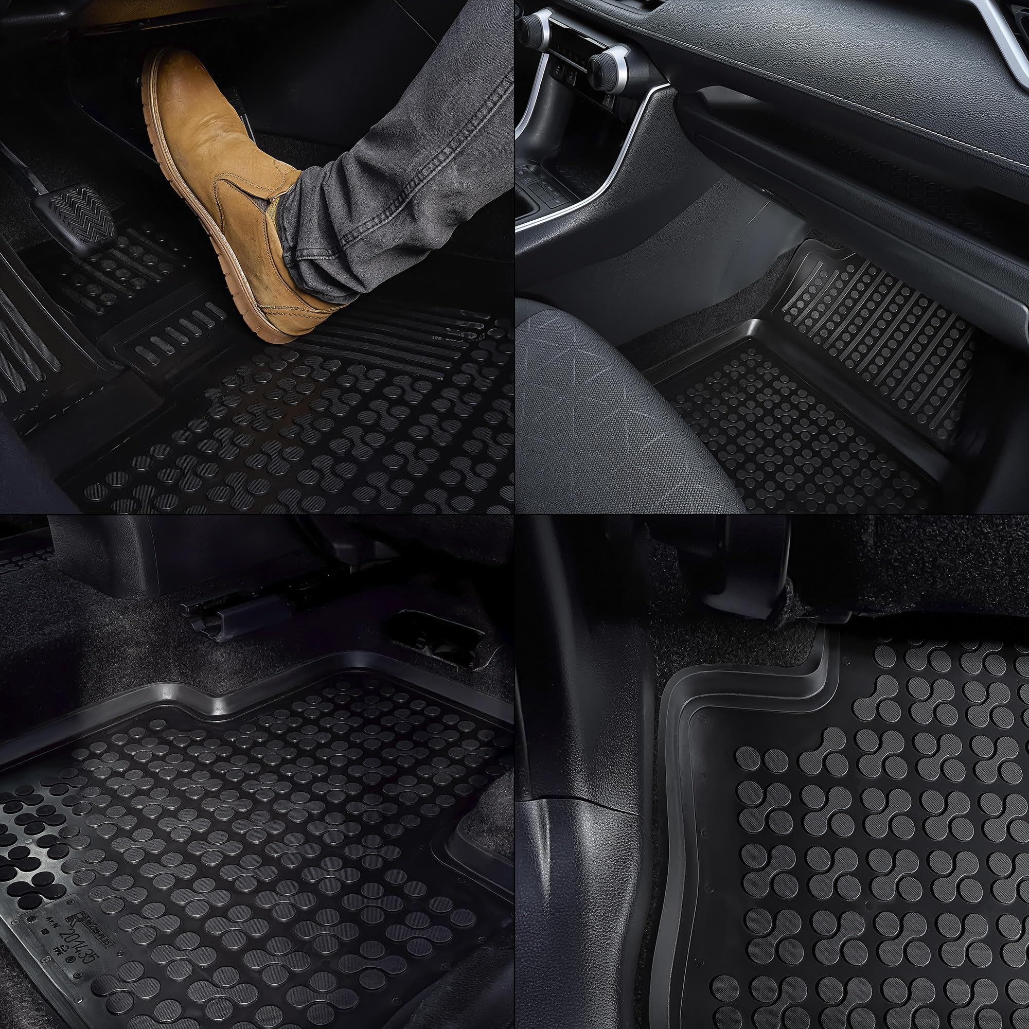 Premium Custom Fit All-Weather Rubber Floor Mats for 2007-2013 BMW 3 Series E92 Coupe - Anti-Slip Heavy Duty Car Mats for Winter, Rain & Snow Protection - Black Tailored Design for Perfect Fit