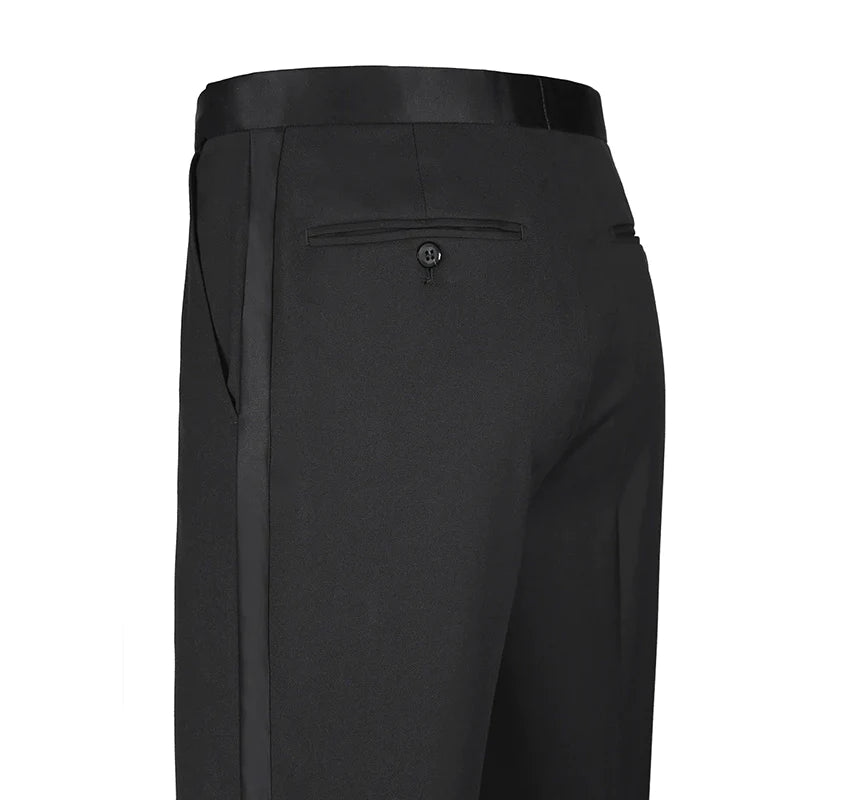 Classic Black 100% Wool Tuxedo Suit for Men - Slim Fit Formal Wear for Weddings, Prom & Business Events