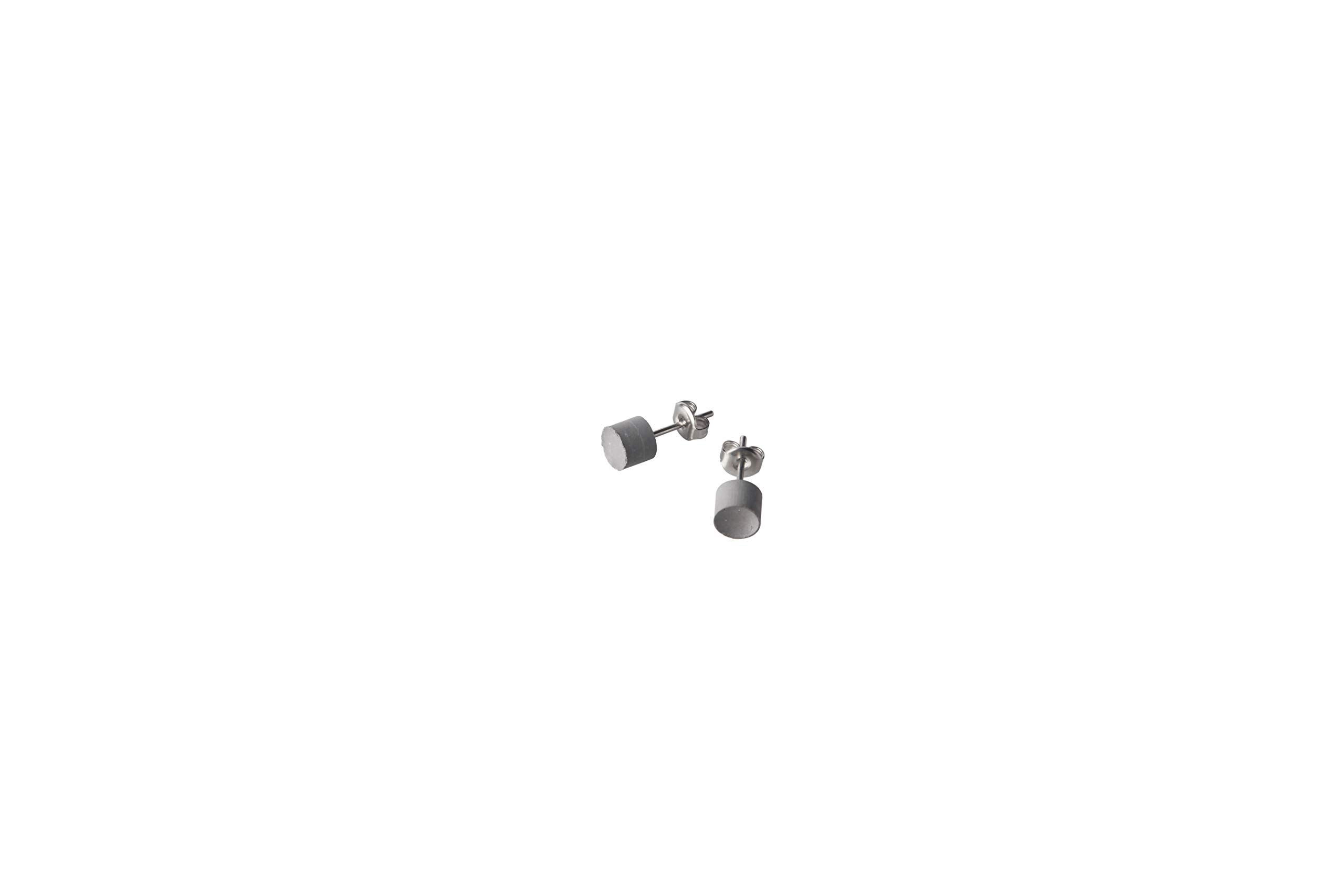 22Studio Dark Gray CMC Earrings for Women - Hypoallergenic Stainless Steel Minimalist Stud Earrings - Perfect for Everyday Wear, Office & Date Night