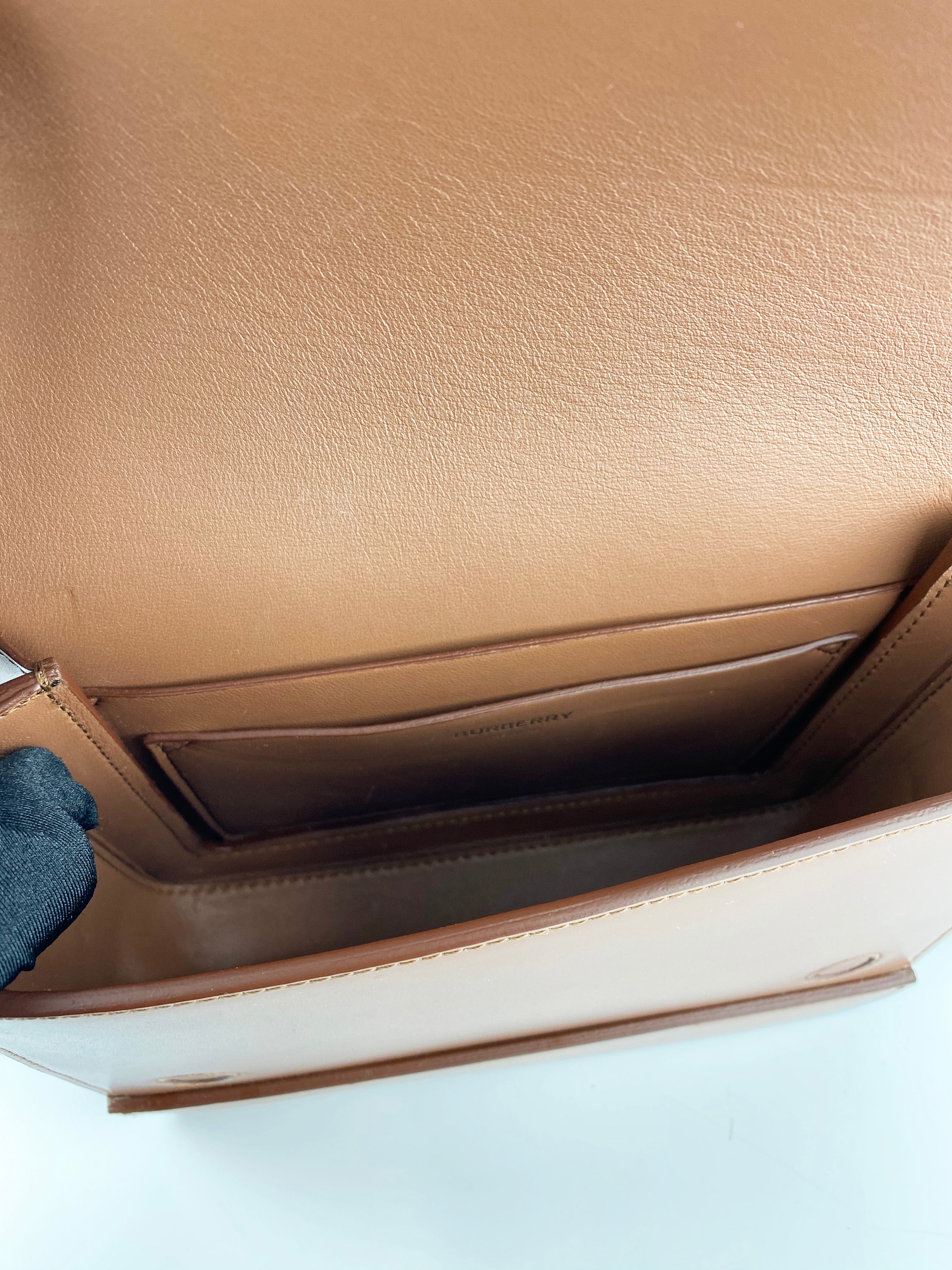 Burberry Small Grace Crossbody Bag in Brown Leather | Luxury Handbag for Women | Perfect for Work, Travel & Everyday Use