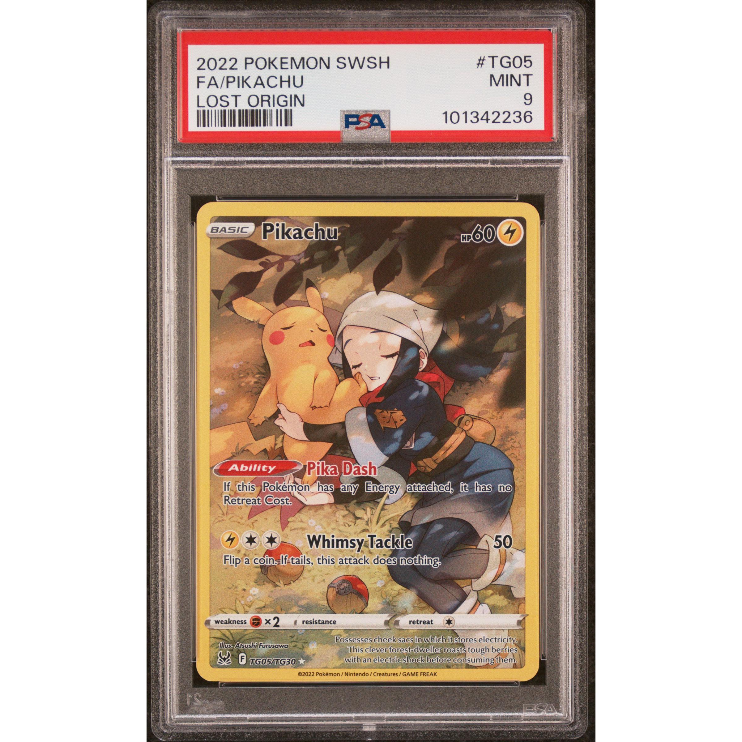 2022 Pokemon Lost Origin Pikachu TG05/TG30 PSA 9 Graded Card - Collectible Trading Card Game for Fans & Players | Perfect for Display, Gaming & Investment