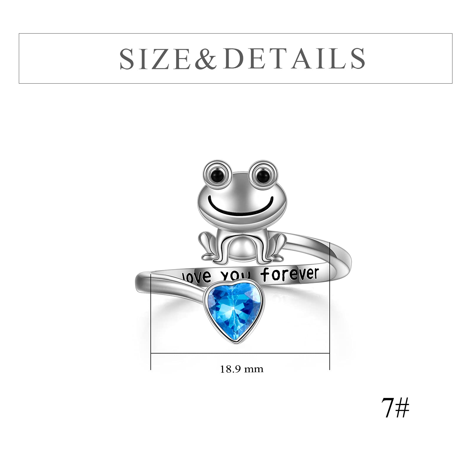 925 Sterling Silver Anxiety Rings for Women & Men - Frog, Wolf, Dragonfly, Hummingbird, Fox, Elephant, Panda, Red Panda & Angel Wings Designs - Open Adjustable Rings for Stress Relief & Fashion Jewelry - Perfect for Gifts, Meditation & Everyday Wear