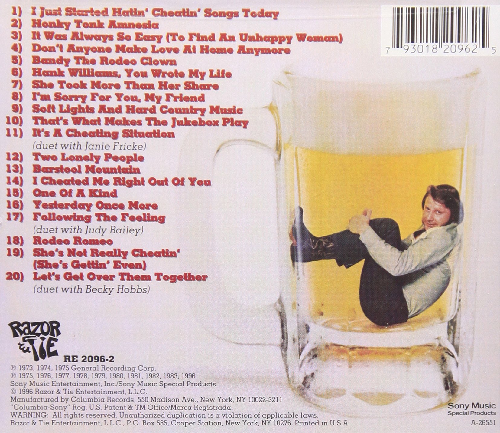 Honky Tonk Amnesia: The Hard Country Sound of Moe Bandy - Classic Country Music Album for Road Trips & Honky Tonk Nights