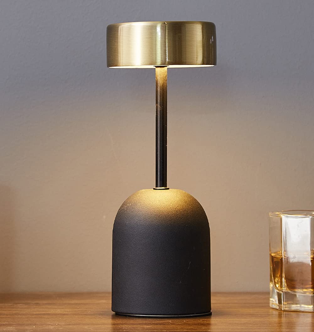 Modern Touch LED Bedside Table Lamp - Golden Farmhouse Night Light with Warm Glow for Bedroom, Office & Living Room Decor | Electroplated Creative Desk Lamp for Home & Workspace