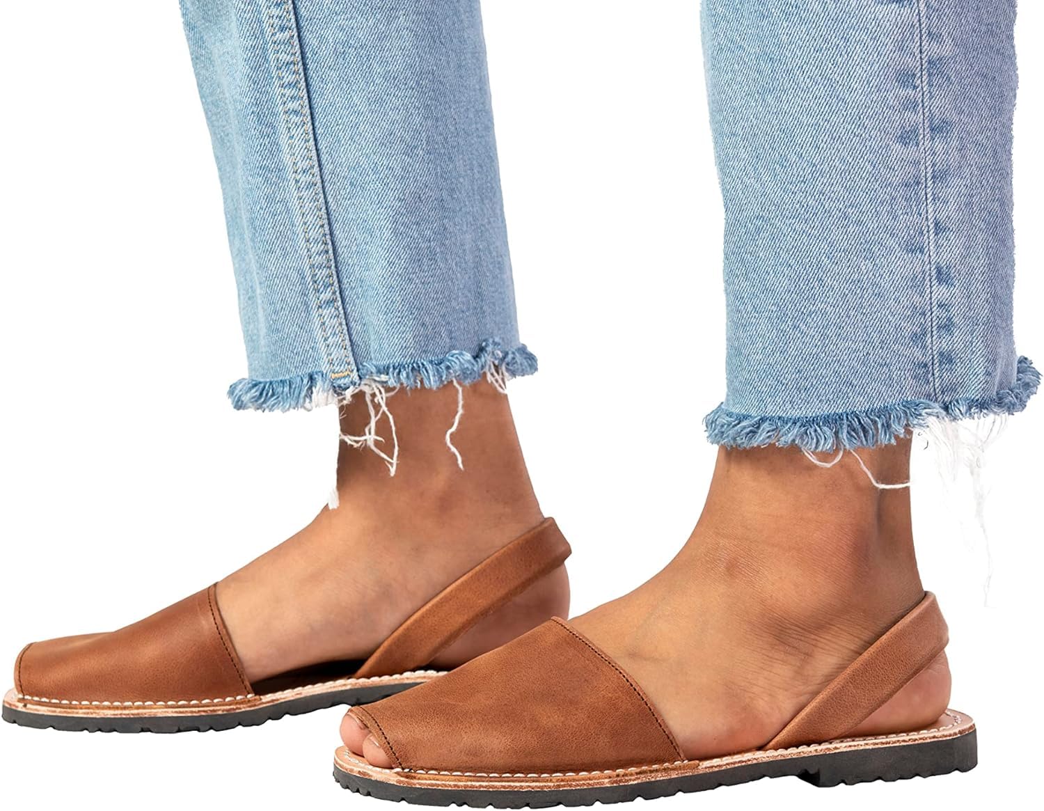 NUMA Spanians - Authentic Spanish Leather Sandals for Women | Handmade Menorcan Avarcas | Comfortable Summer Beach Shoes & Casual Walking Sandals