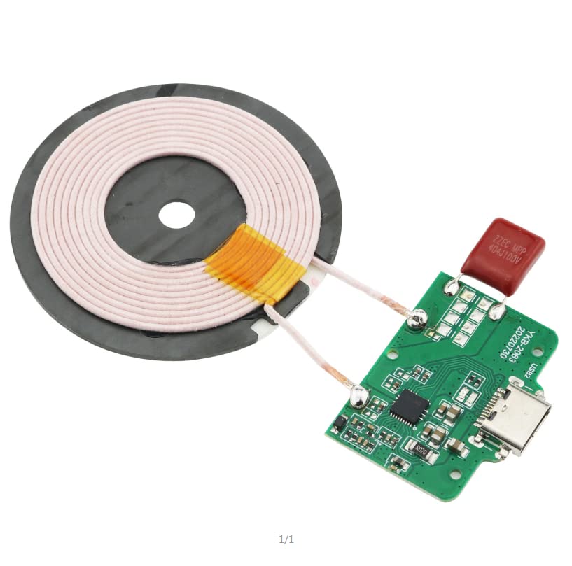 15W Qi Wireless Charger PCBA Circuit Board with Coil Pad - Fast Charging Module for Smartphones & Electronics - Perfect for DIY Projects & Device Repair