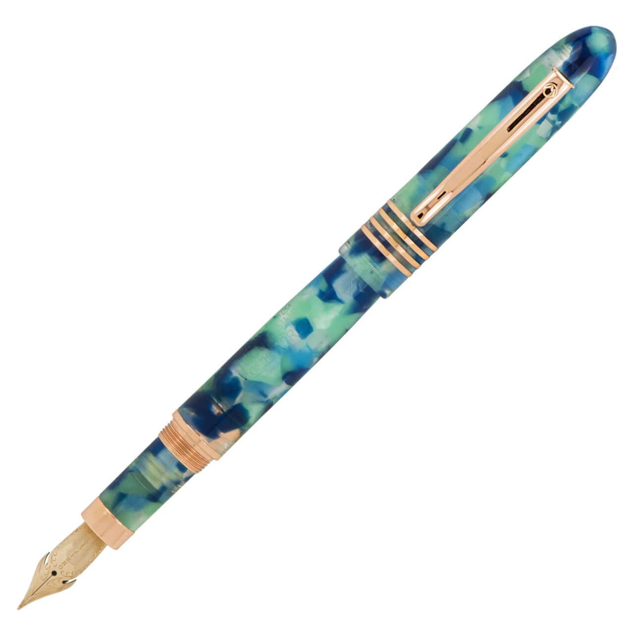 Monteverde Mountains of the World Blue Fountain Pen - Premium Writing Instrument for Calligraphy, Journaling & Office Use