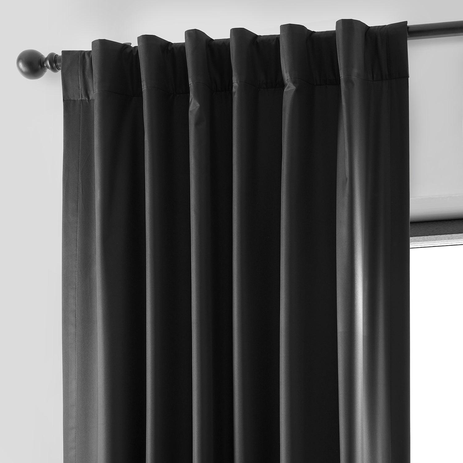 Deep Black Blackout Curtains for Hotels & Bedrooms - Thermal Insulated Room Darkening Drapes for Better Sleep & Privacy
