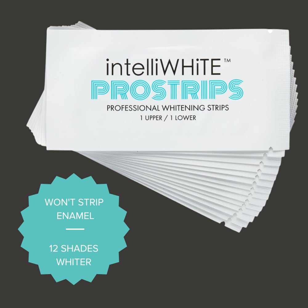 Prostrips Teeth Whitening Strips - 12 Shades Whiter, Enamel Safe & Remineralizing - 28 Gentle Strips with 97% No Sensitivity - Perfect for Daily Use & Special Occasions