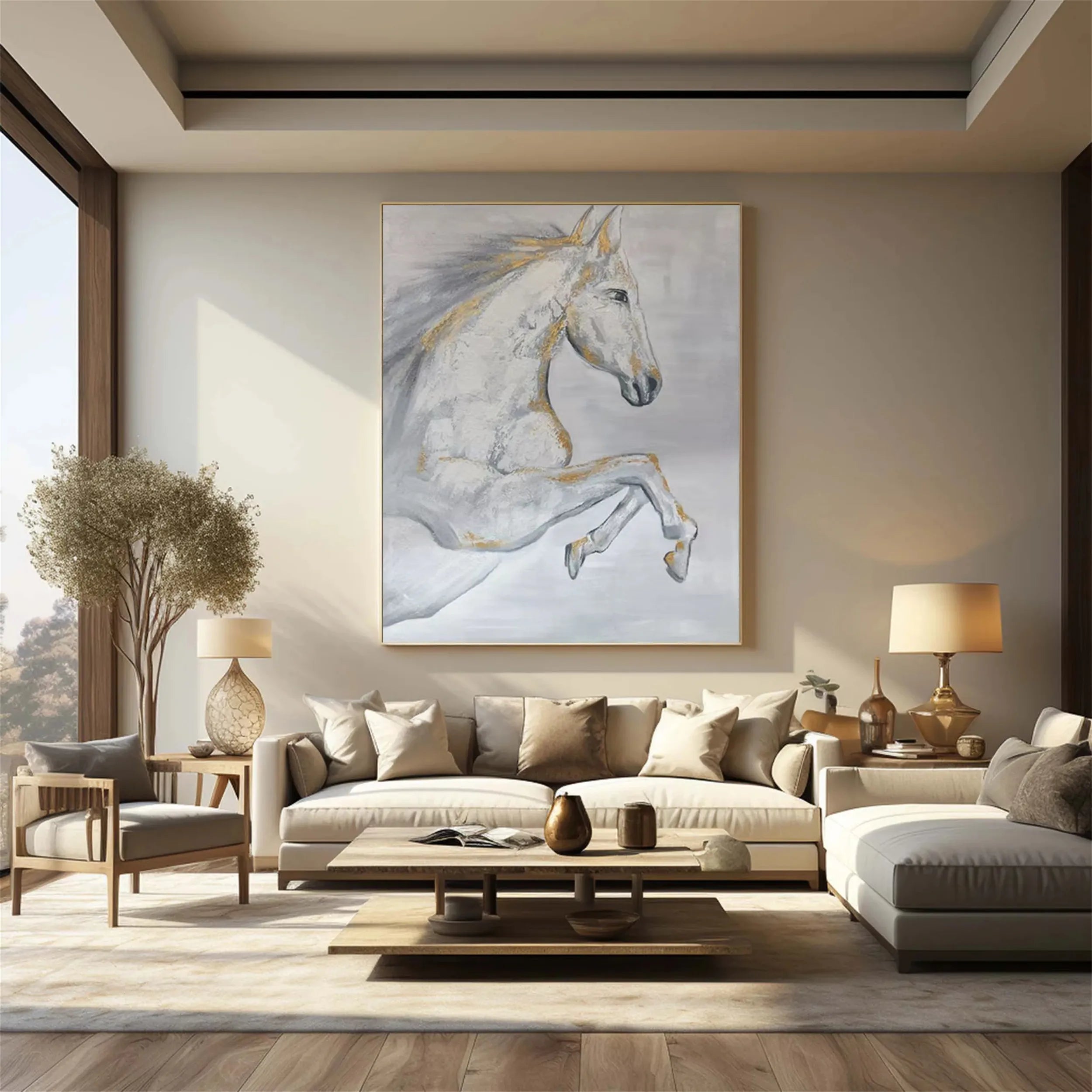 Animal Art Painting #AP007 - Handmade Wildlife Canvas Wall Decor for Living Room, Bedroom & Office