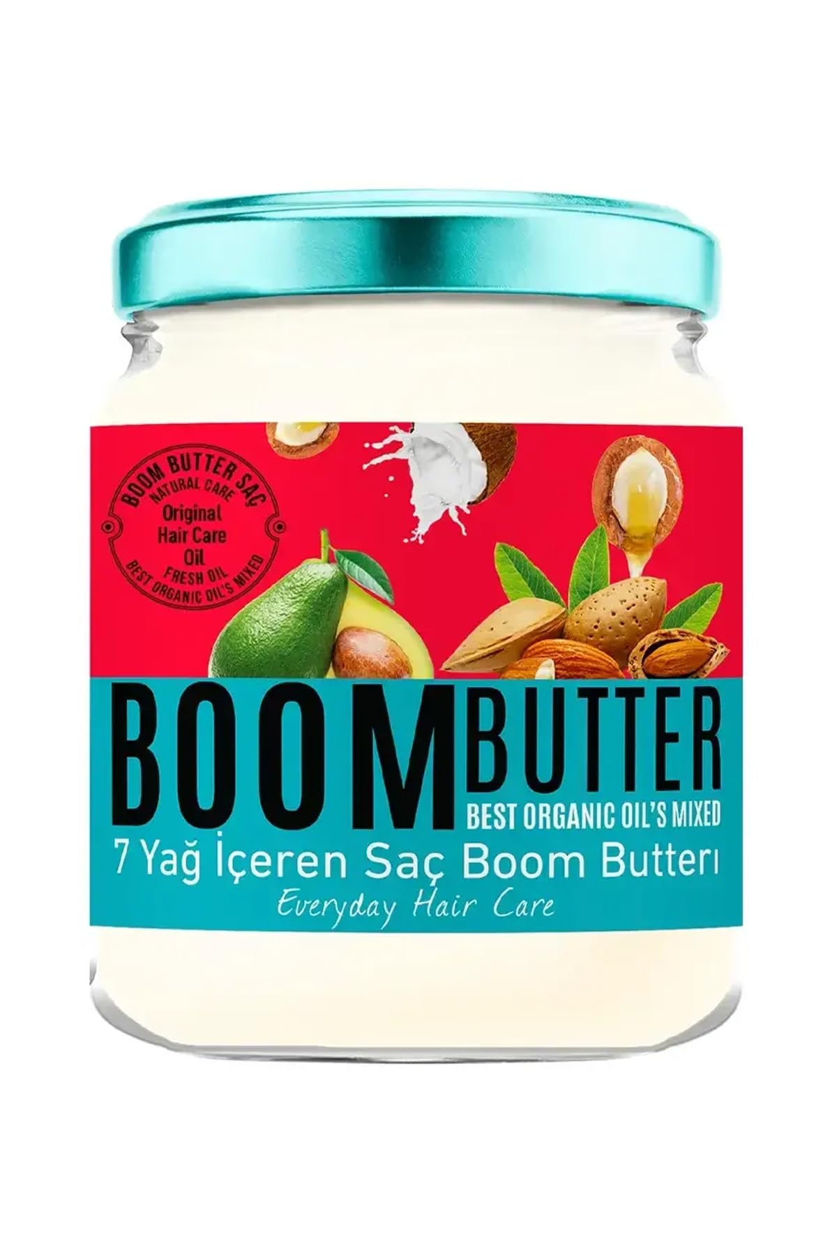 Boom Butter Hair Care Oil - 190ml | Nourishing & Hydrating Hair Treatment for Dry, Damaged Hair | Perfect for Daily Use, Styling & Deep Conditioning