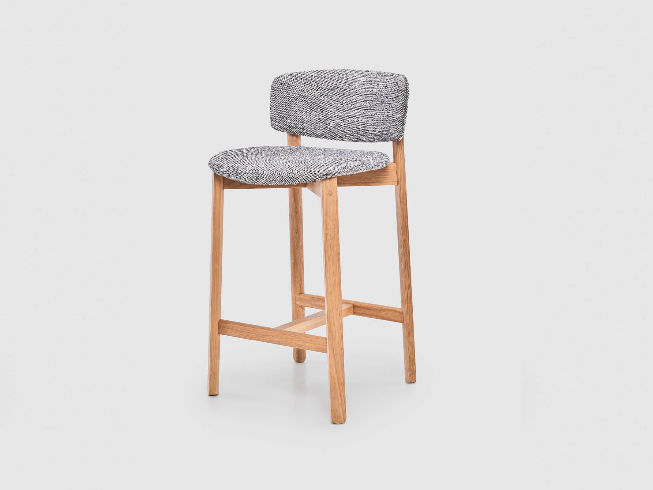 Pinta Stool - Modern Wooden Bar Stool with Backrest for Kitchen, Dining & Home Decor | Perfect for Breakfast Nook, Counter Height Tables & Small Spaces
