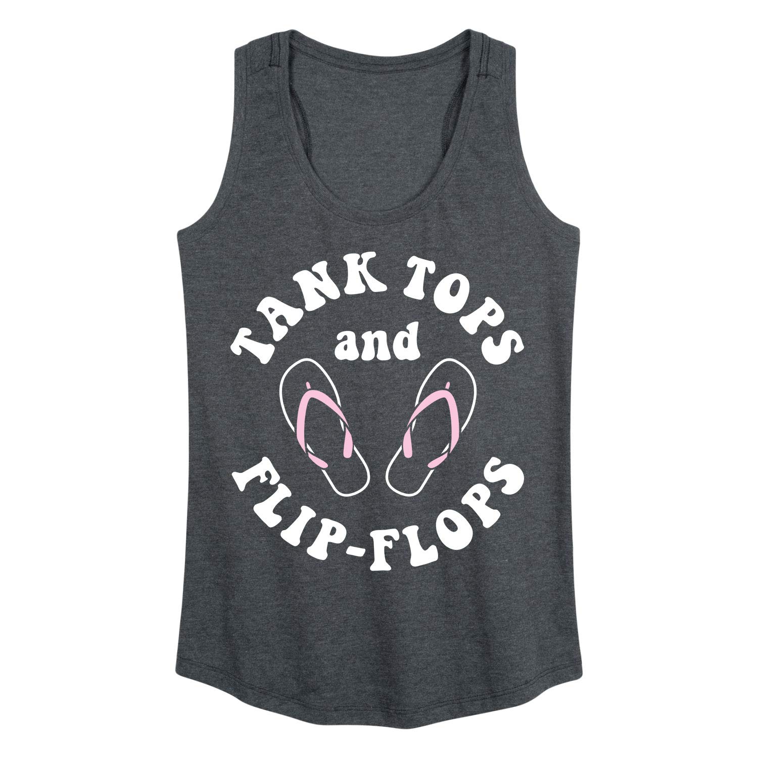 Women's Racerback Tank Tops - Breathable Summer Sleeveless Shirts for Yoga, Gym & Beach Wear | Instant Message Print Flip Flops Matching Outfit