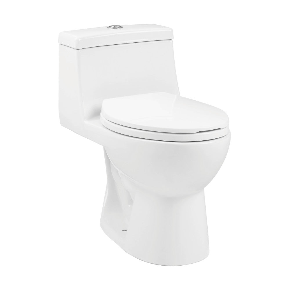 Avallon One Piece Elongated Dual Flush Toilet 1.1/1.6 GPF - Water Saving Bathroom Toilet (6 Pack) for Home, Office & Commercial Use