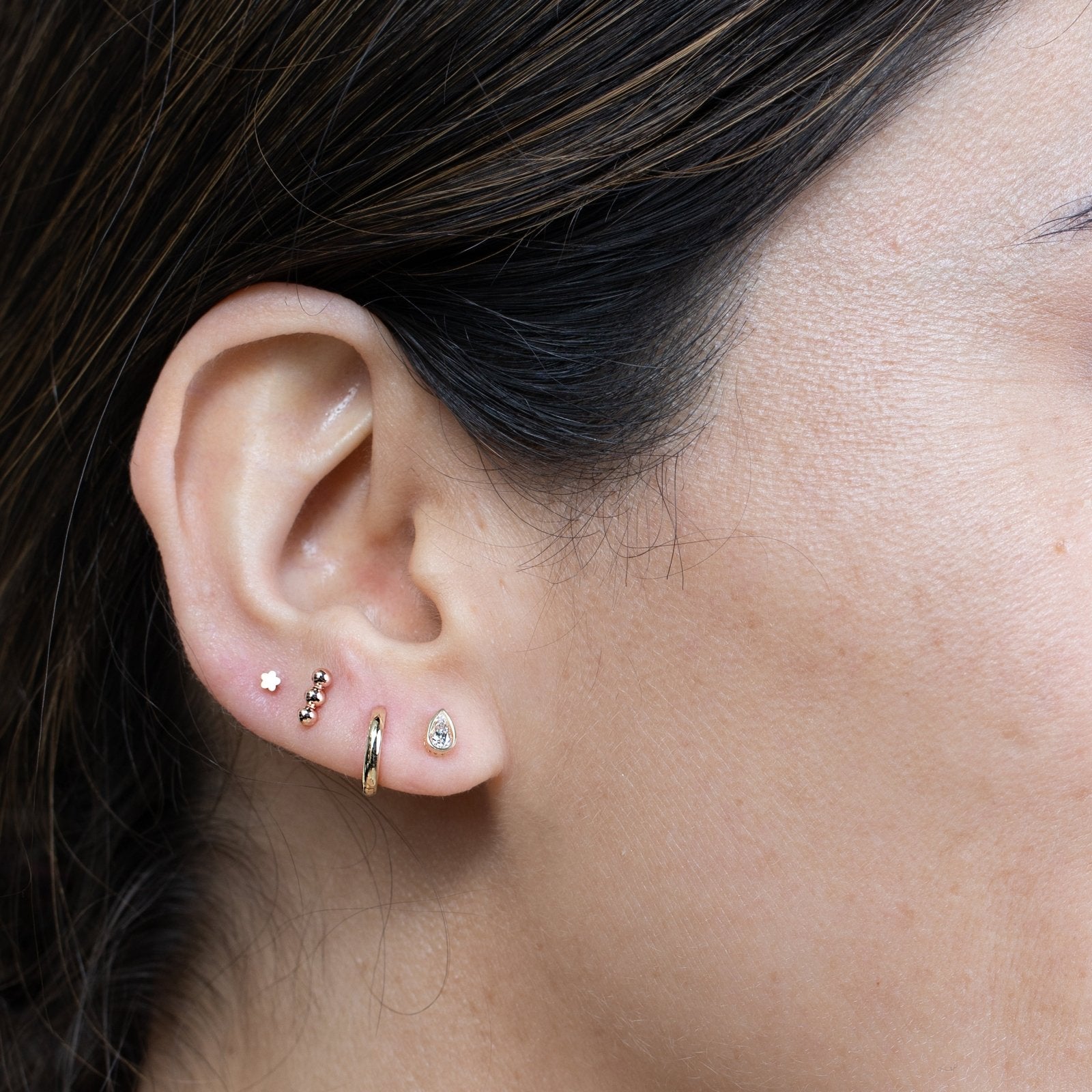 14k Rose Gold Infinity Hoop Earrings - Dainty & Elegant Jewelry for Women, Perfect for Everyday Wear, Parties & Special Occasions
