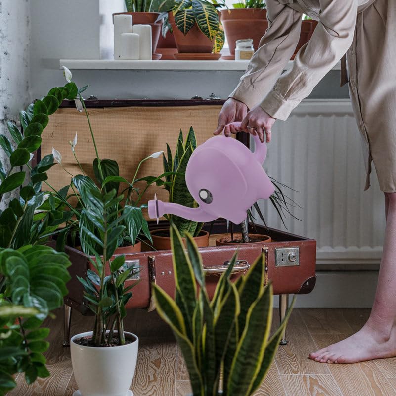 DOITOOL 2-Pack Elephant Design Watering Can - Cute Cartoon Plant Watering Pot for Indoor & Outdoor Gardening, Perfect for Houseplants, Flowers, and Small Gardens