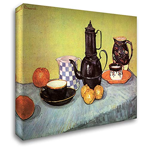 Vincent Van Gogh Still Life with Blue Enamel Coffeepot, Earthenware and Fruit - 24x20 Inch Gallery Wrapped Canvas Art Print - Wall Decor for Living Room, Bedroom & Office