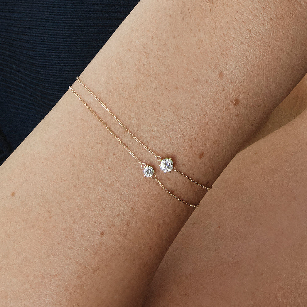 0.20ct Lab Grown Diamond Round Bracelet in 10k Gold - Elegant Jewelry Gift for Women, Perfect for Anniversaries & Special Occasions