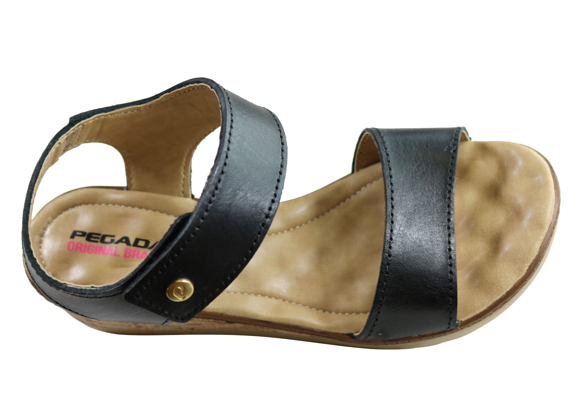 Pegada Louise Women's Comfortable Leather Wedge Sandals - Stylish Casual & Summer Walking Shoes for Beach, Vacation and Everyday Wear