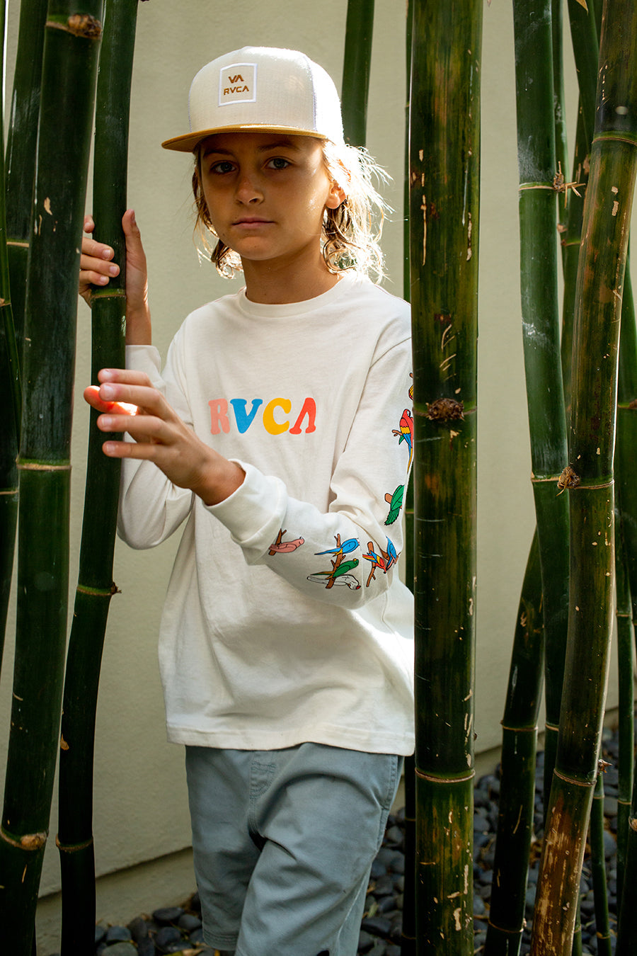 RVCA Boys' Graphic T-Shirt with Parrot Ice Print - Cool & Comfortable Casual Tee for Kids, Perfect for School, Playdates, and Outdoor Adventures