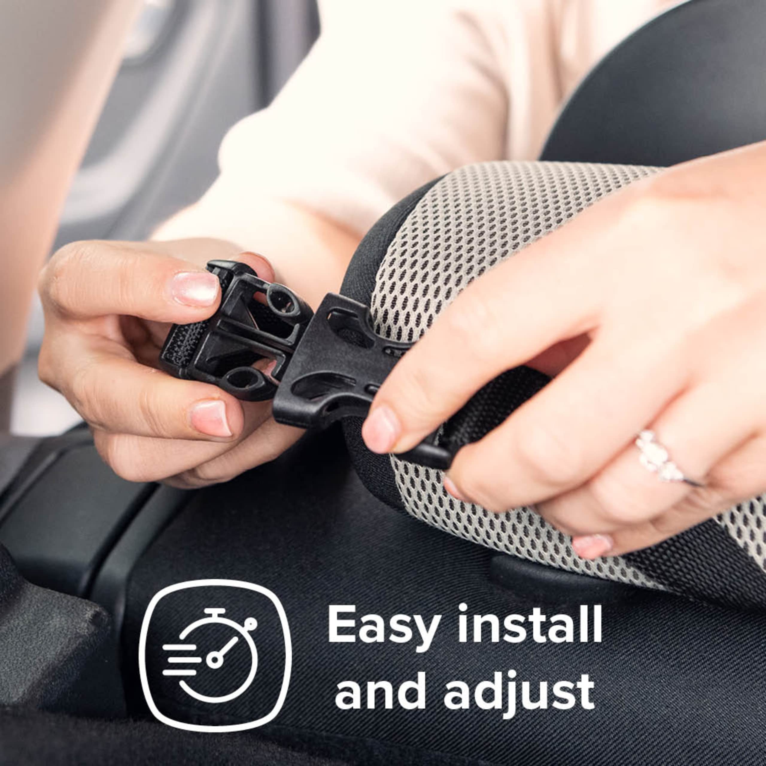 Diono Easy View Plus Baby Car Mirror with LED Light - 360° Rotating Safety Car Seat Mirror for Rear Facing Infants | Shatterproof & Crash Tested | Wide Crystal Clear View for Night Driving | Perfect for Road Trips & Daily Commutes with Baby