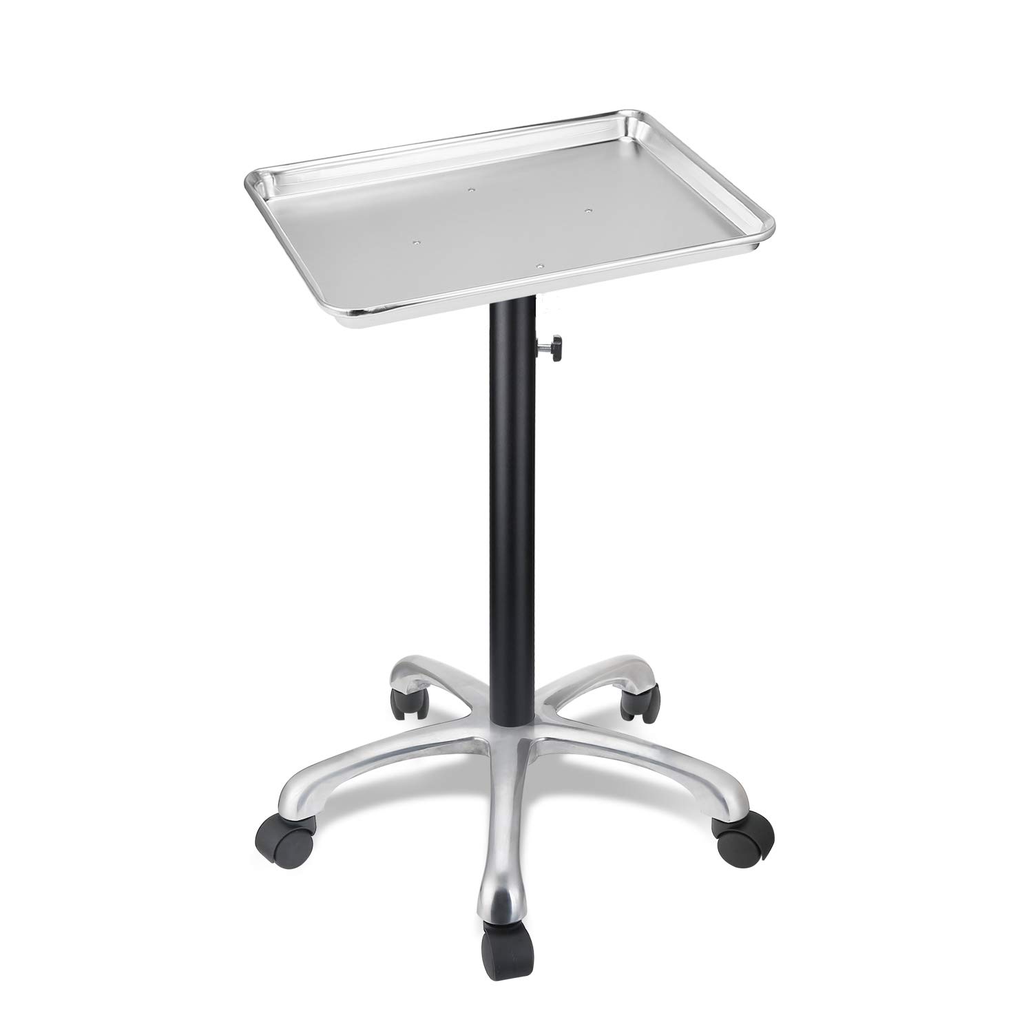**Salon Tray with Metal Feet & Wheels - Adjustable Height, Non-Rusting Hair Color Tray - Perfect for Salon Styling, Hair Coloring & Mobile Beauty Services**