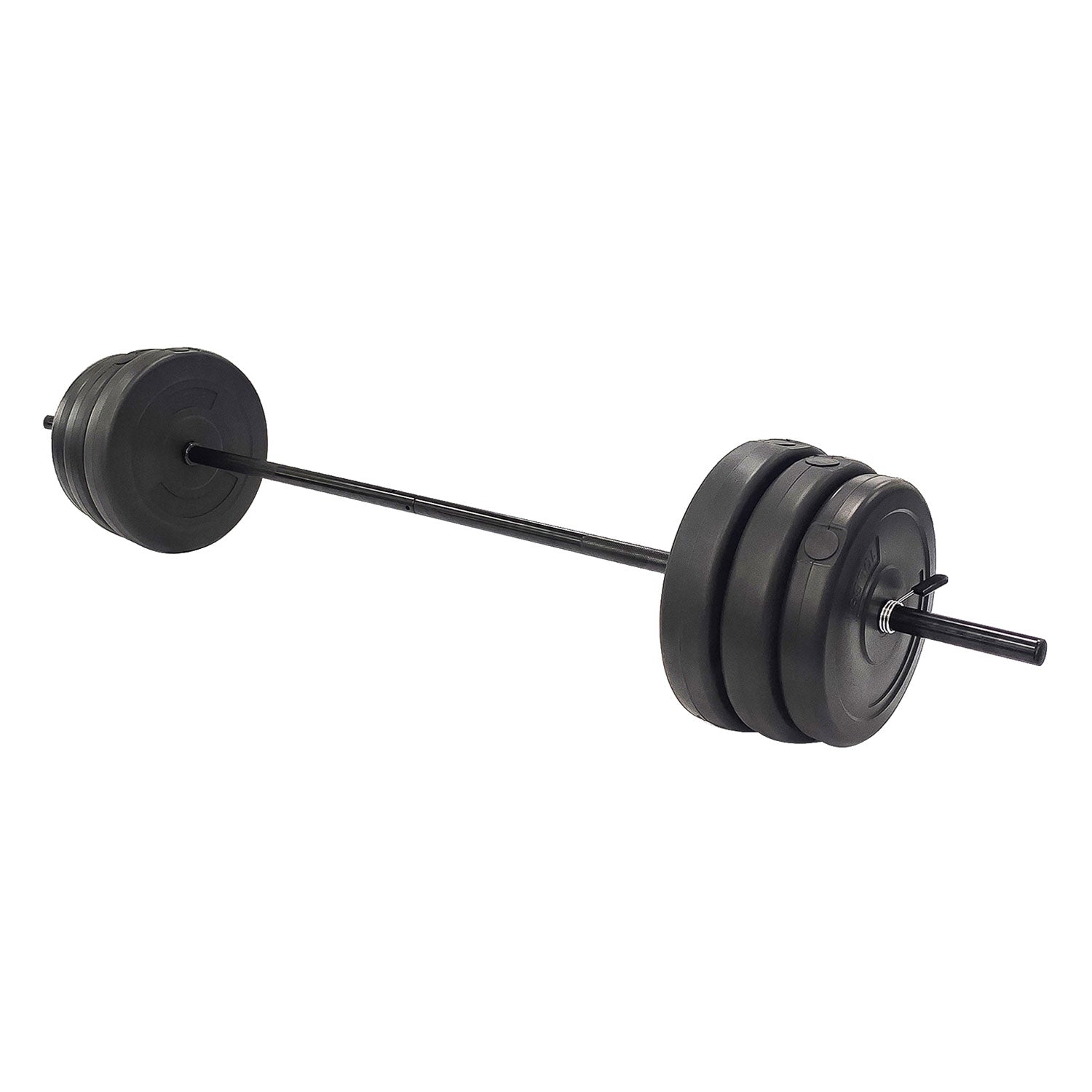 BalanceFrom 100-Pound Steel Barbell Weight Lifting Set for Home Gym - Durable Vinyl Coated Plates for Strength Training, Muscle Building & Fitness Workouts - Perfect for Home Exercise, CrossFit & Garage Gym