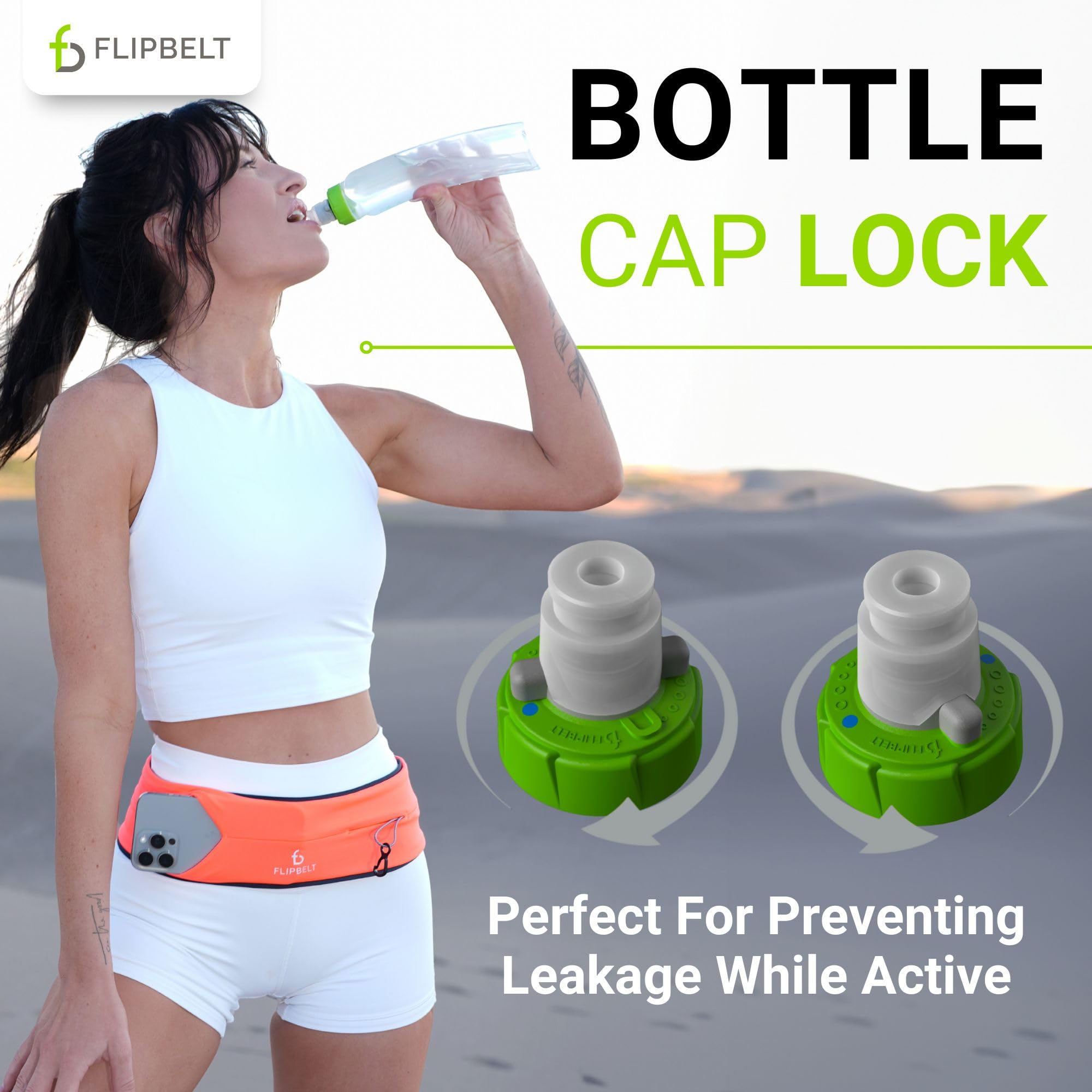 FlipBelt Running Water Bottle - Lightweight & Portable Hydration Pack for Jogging, Hiking & Gym Workouts - Hands-Free Fitness Accessory for Active Lifestyles