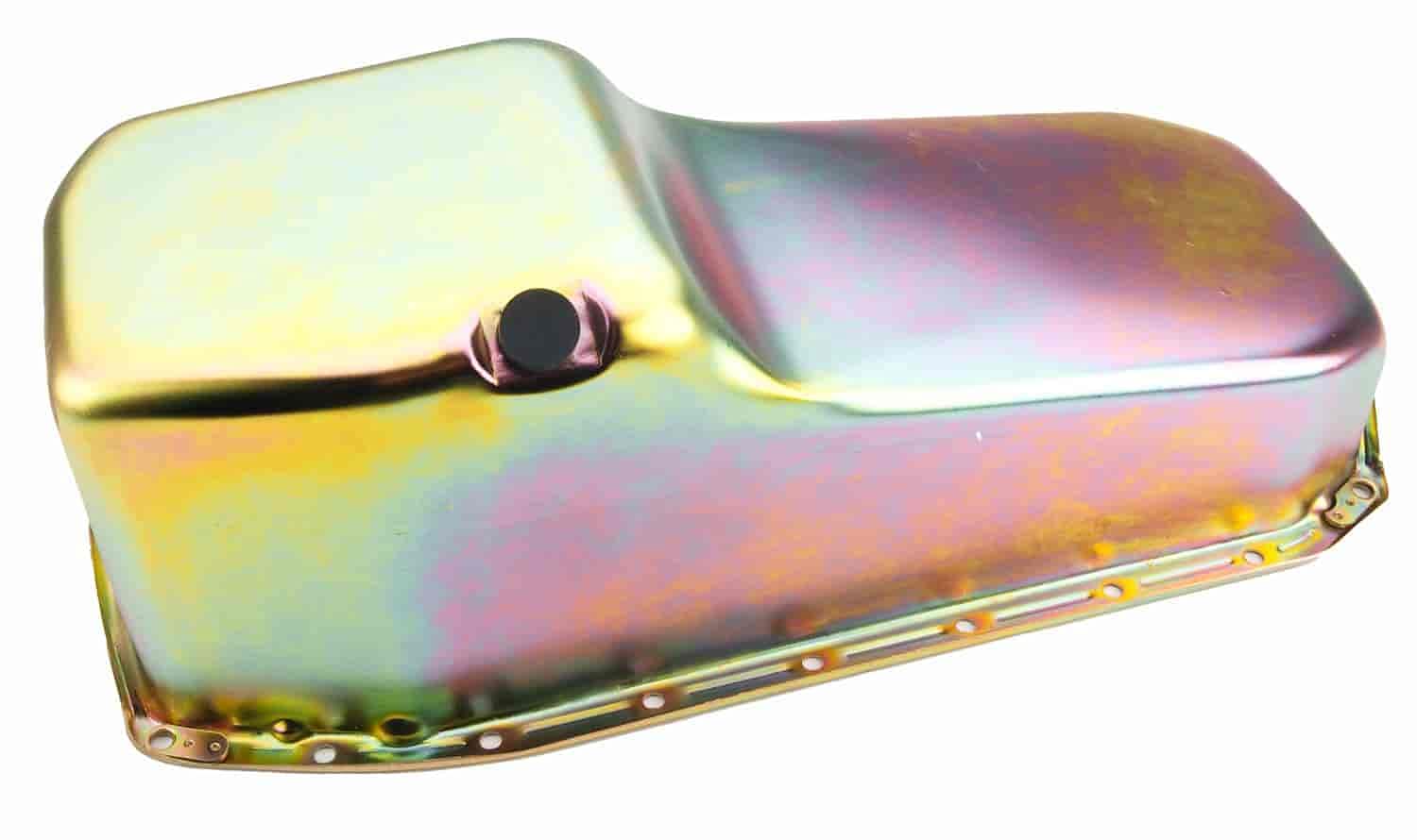 JEGS 50252 Stock Replacement Oil Pan - High Performance Engine Oil Pan for Chevy, Ford, Dodge - Perfect for Car Restoration & Engine Upgrades