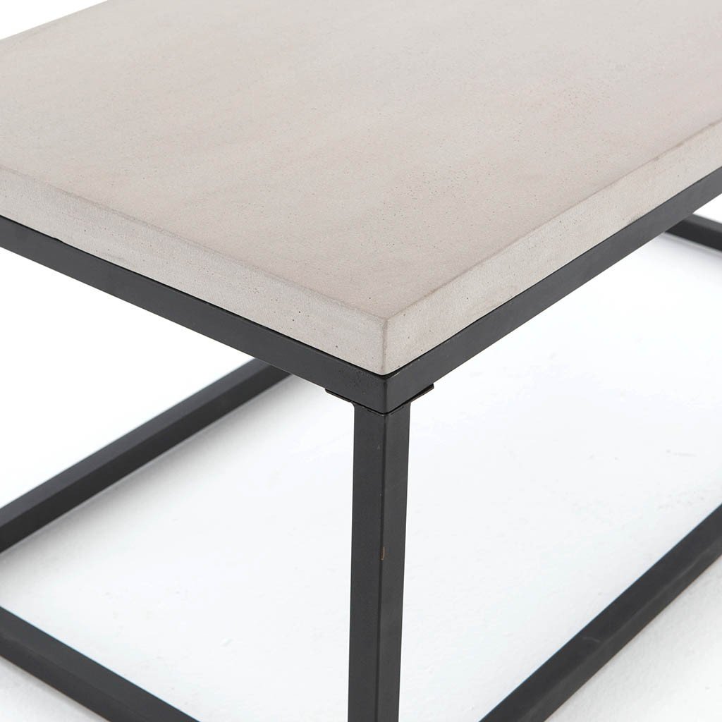 Maximus Modern Coffee Table - Natural Concrete Finish for Living Room, Lounge & Office Decor