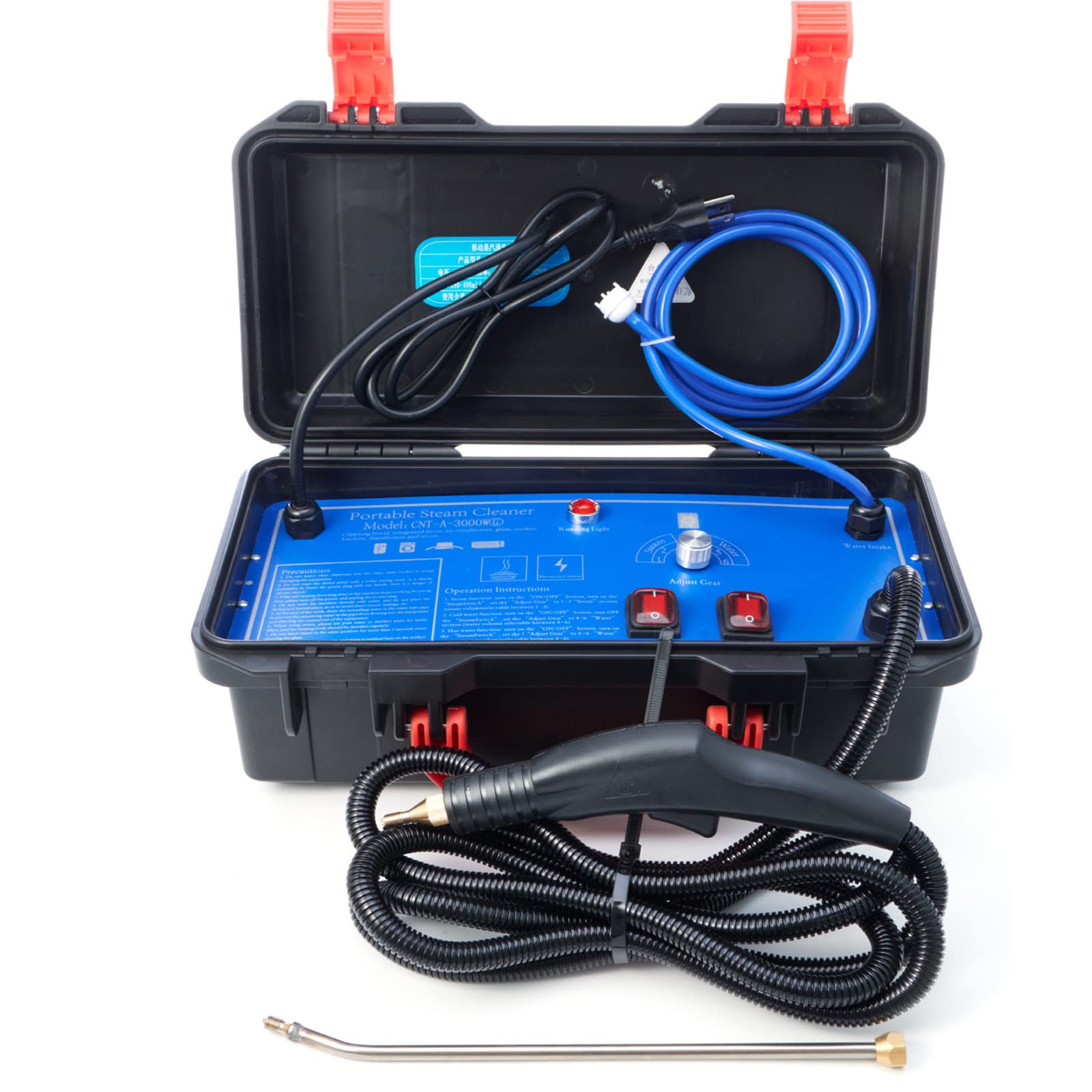 DDHVVOH 3000W Portable High Pressure Steam Cleaner - Handheld Multipurpose Steam Cleaning for Cars, Home, Kitchen, AC Units & Grease | Fast 30-Second Heat Up (110V) | Perfect for Deep Cleaning Vehicles, Appliances & Tough Stains