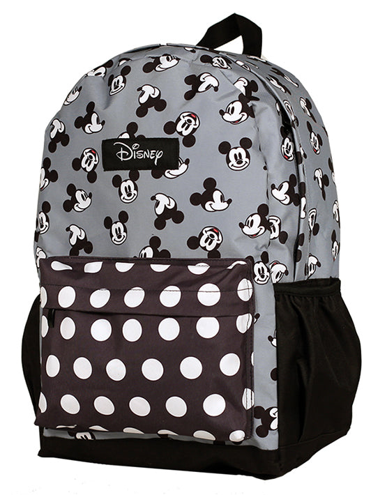 Disney Mickey Mouse DIS140 Backpack for School & Travel - Black/Grey Kids Backpack for Boys & Girls - Lightweight Durable Bookbag for Daily Use
