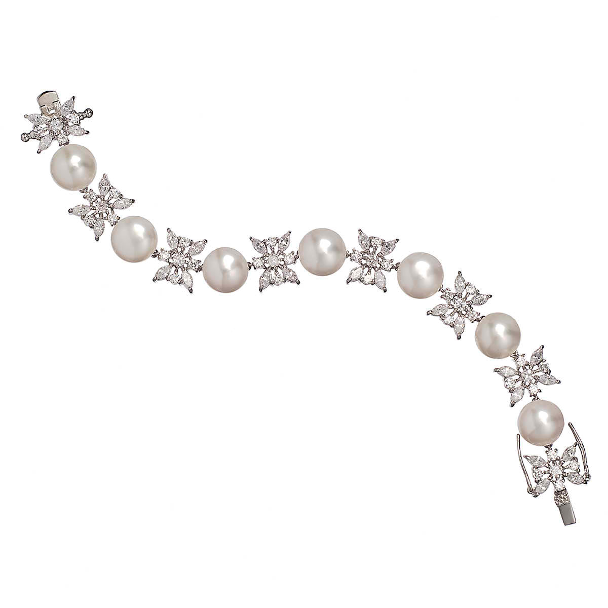 Elegant Camie Freshwater Pearl & Cubic Zirconia Bracelet for Women - Perfect for Weddings, Parties & Special Occasions