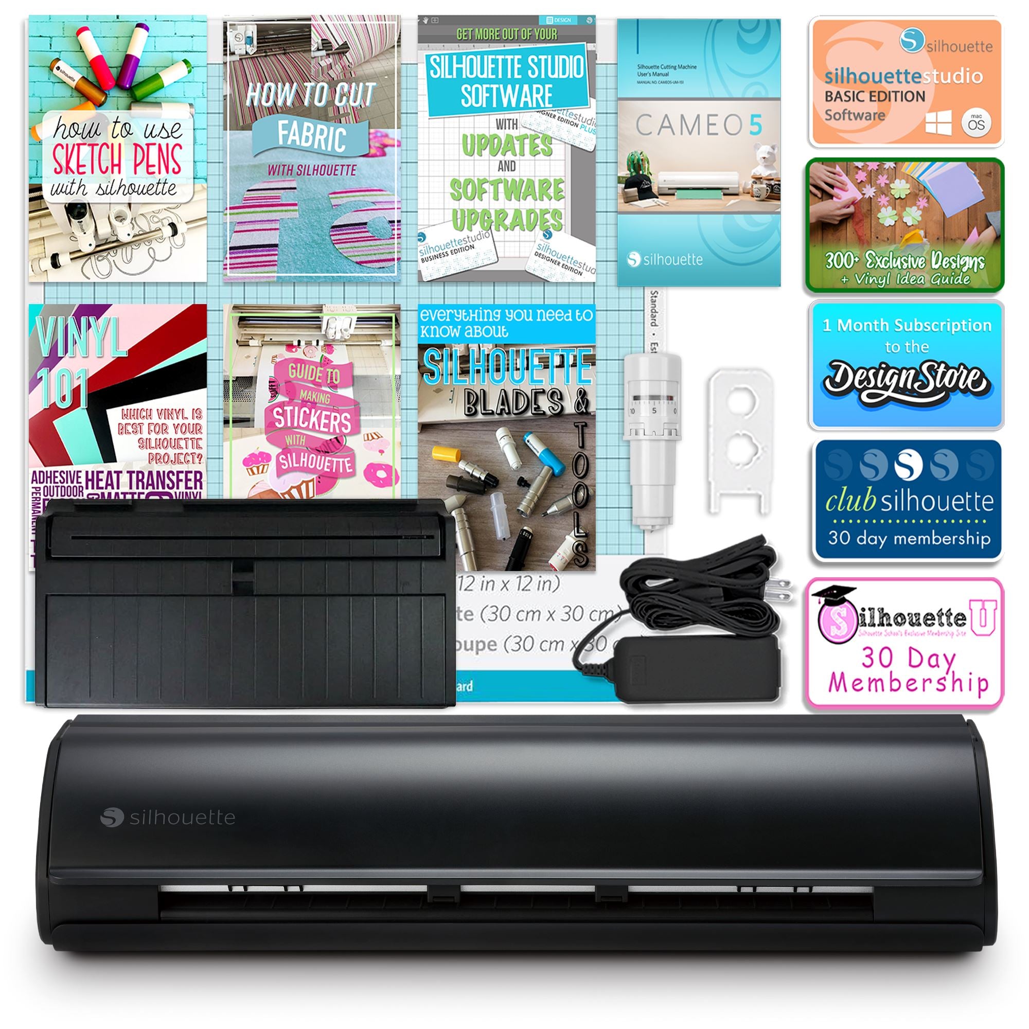 Silhouette Cameo 5 Cutting Machine with 15