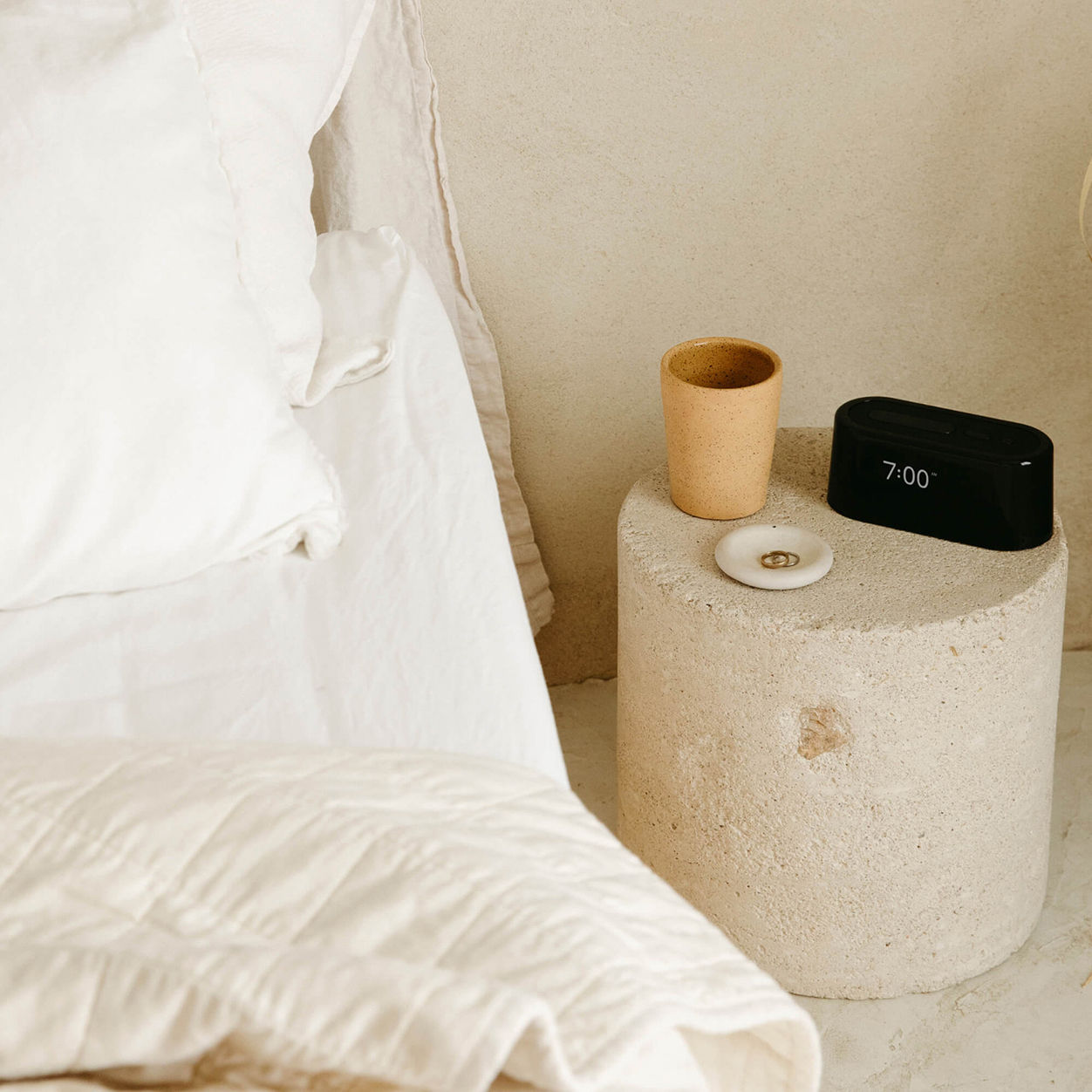 Loftie Alarm Clock - Smart Sunrise & Sunset Simulation, White Noise & Meditation Sounds for Better Sleep - Perfect for Bedrooms, Home & Travel Use