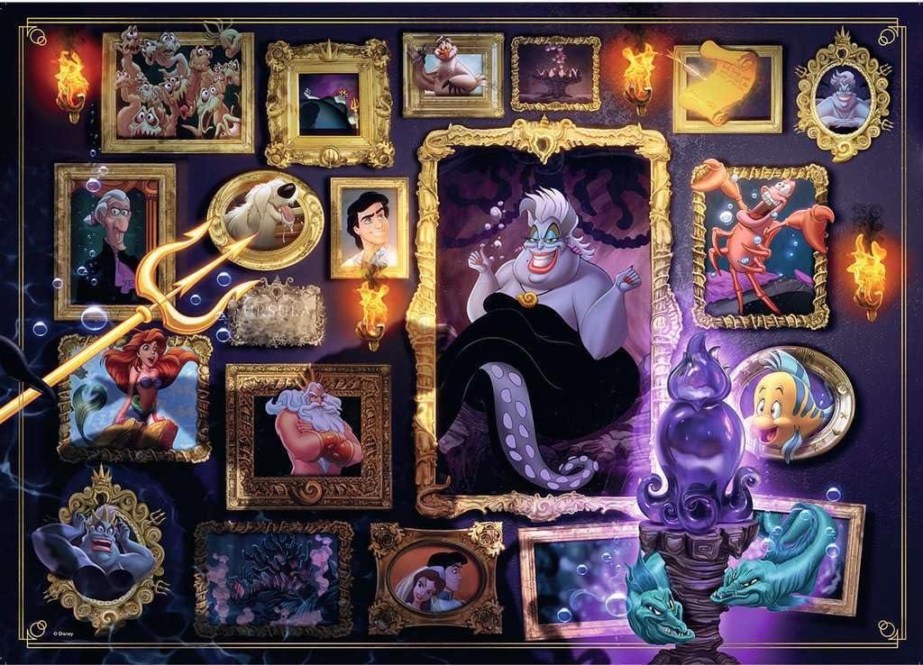 Ravensburger Disney Villainous Ursula 1000-Piece Adult Jigsaw Puzzle - 15027 | Perfect for Family Game Nights, Disney Fans & Puzzle Enthusiasts