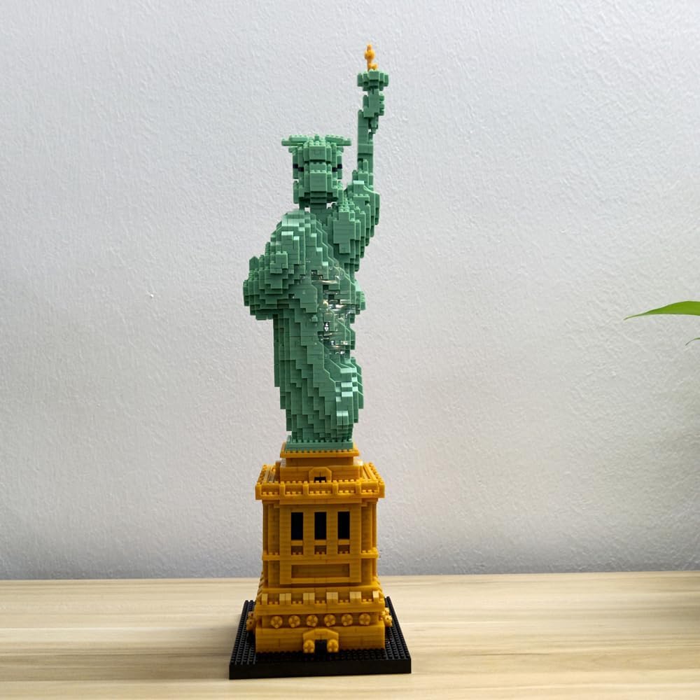 Liberty Enlightened USA Statue of Liberty Micro Mini Building Blocks Set - Creative Construction Toy for Kids & Adults - Perfect for History Lovers, STEM Learning & Collectible Display