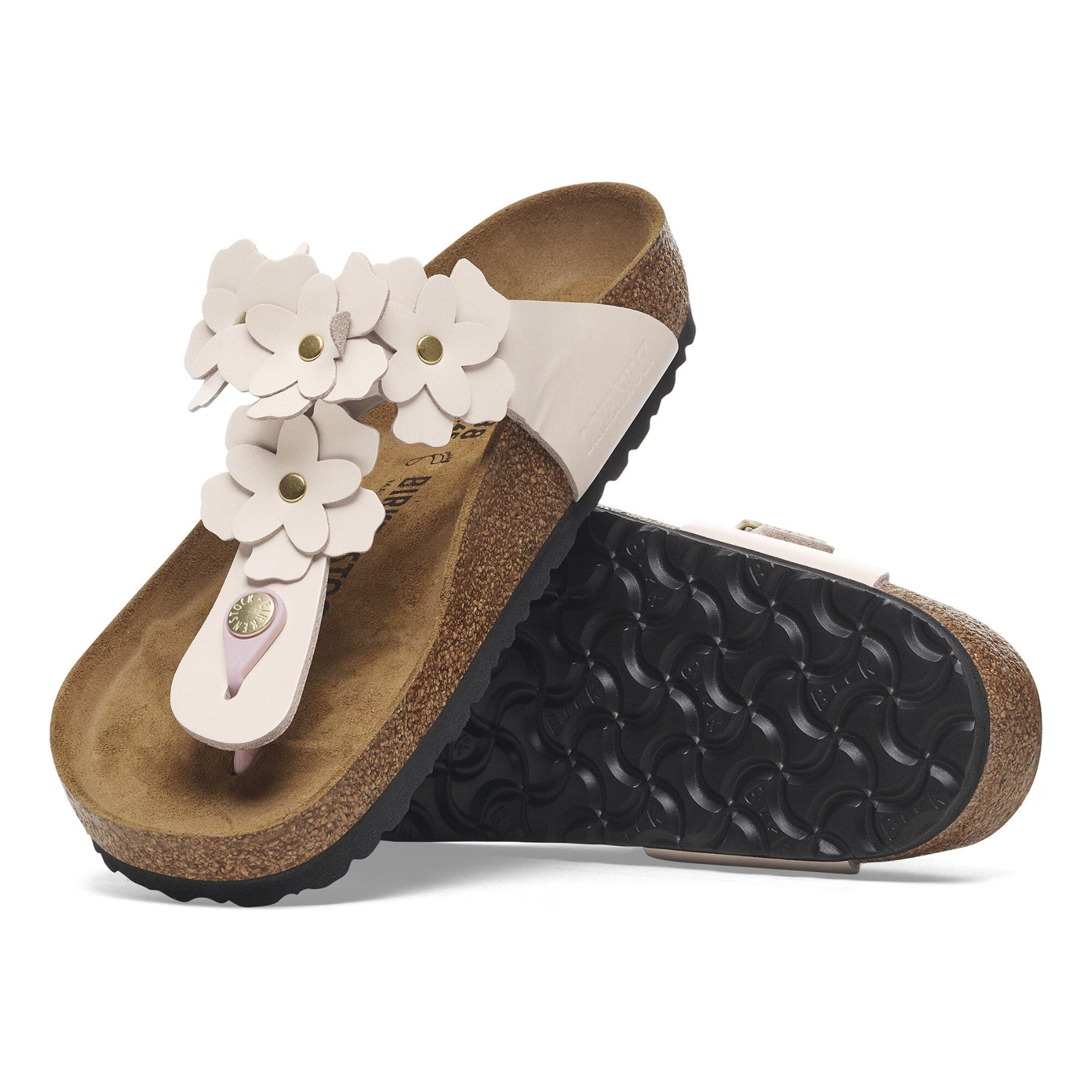 Birkenstock Women's Gizeh Flower Leather Sandals - Comfortable & Stylish Summer Footwear for Beach, Pool & Casual Outings